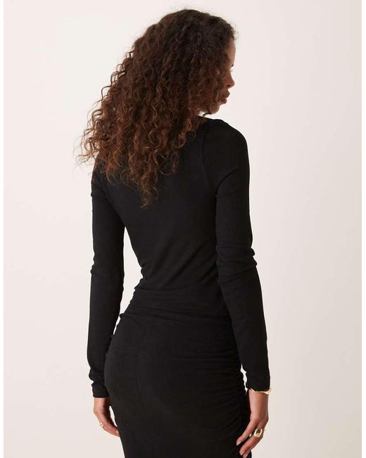Cárdigan Con Botones De Modal Premium De ASOS de color Black