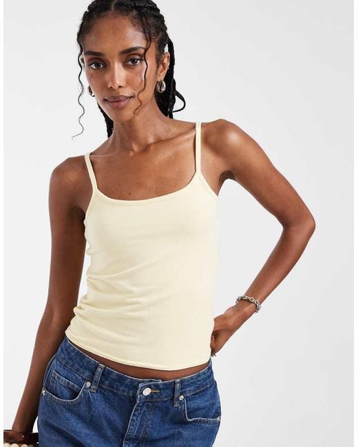 Hollister White Reversible Square Neck Cami
