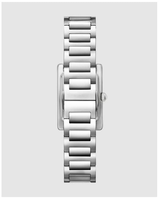 Emporio Armani White Two-Hand Stainless Steel Watch, Ar11796