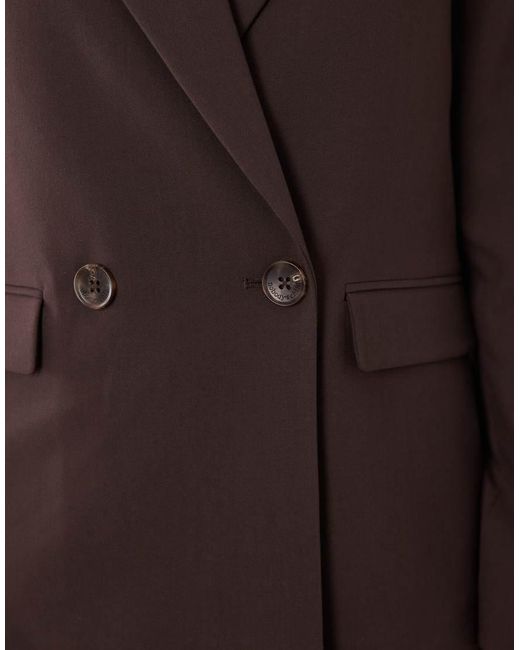 Nobody's Child Brown Tailored Double Breasted Blazer Co-ord With Wool