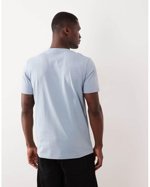 Boss Blue Hugo Boss Cotton Jersey T-shirt With Logo Print for men