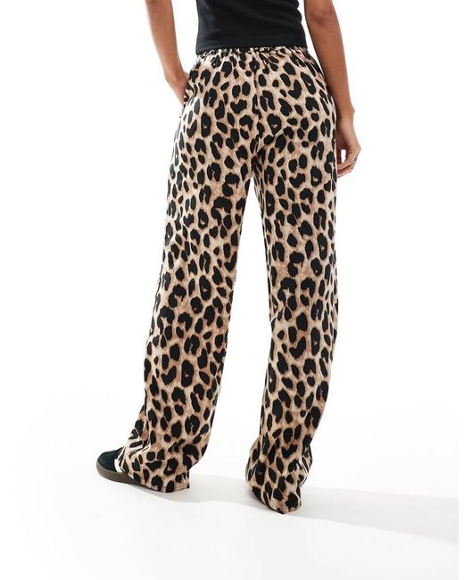 Pieces White Regular Fit High Waisted Trouser