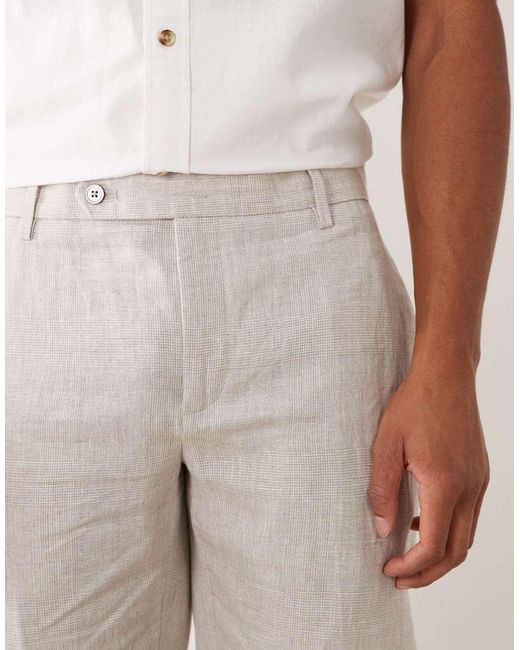Mango Natural 100% Linen Straight Fit Tailored Trouser for men