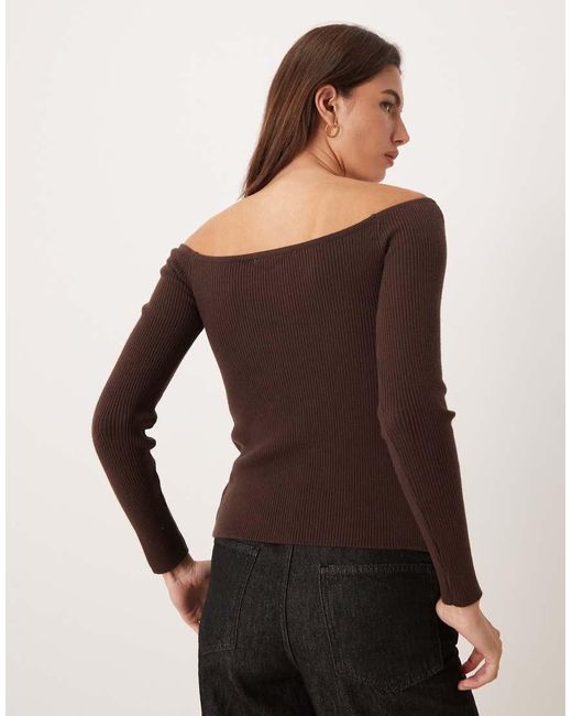Abercrombie & Fitch Black Off Shoulder Top