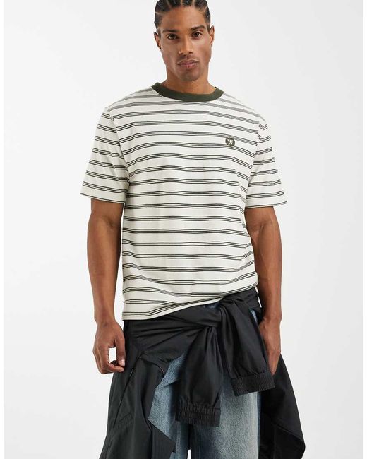 DOUBLE A by WOOD WOOD White 100% Cotton Easton T-shirt for men