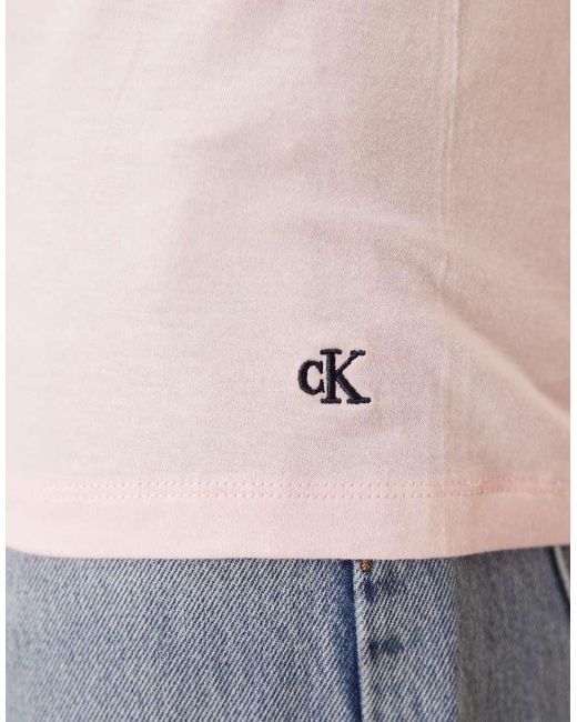 Calvin Klein Blue Cotton 3 Pack T-shirts for men