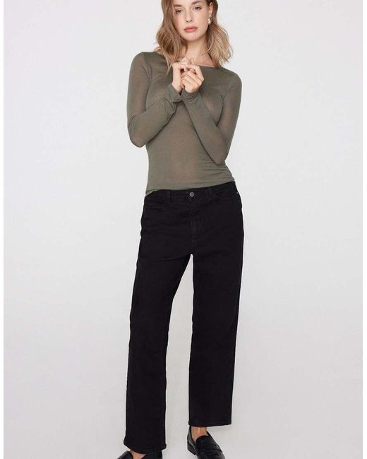 Tezenis Gray Lightweight Boat Neck Top