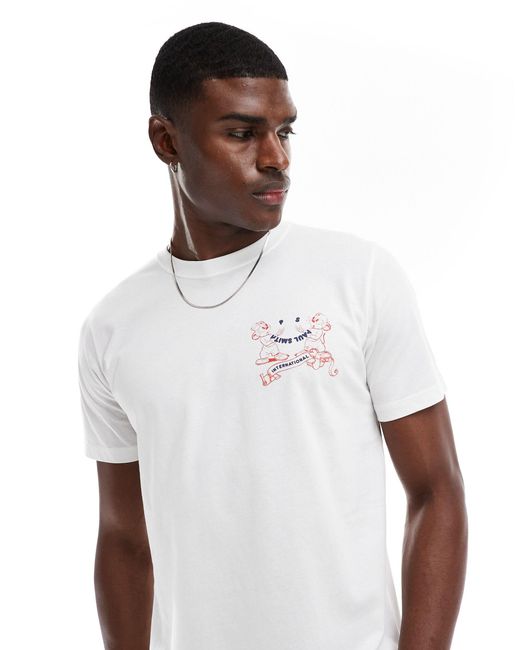 PS by Paul Smith White T-shirt With Front And Back Mouse Print for men