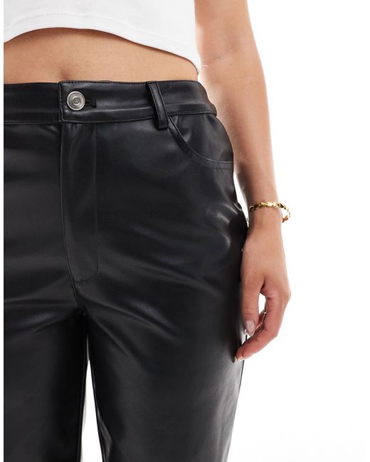 Hourglass - pantalon droit en similicuir ASOS en coloris Black