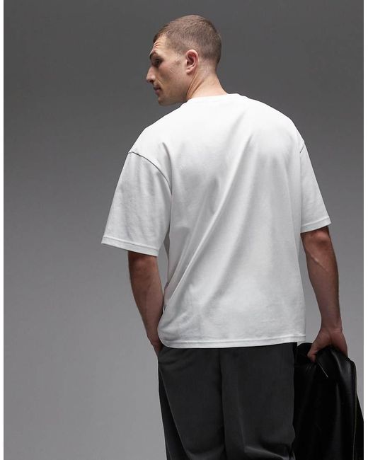 Only & Sons White Relaxed Fit Airflex T-shirt for men