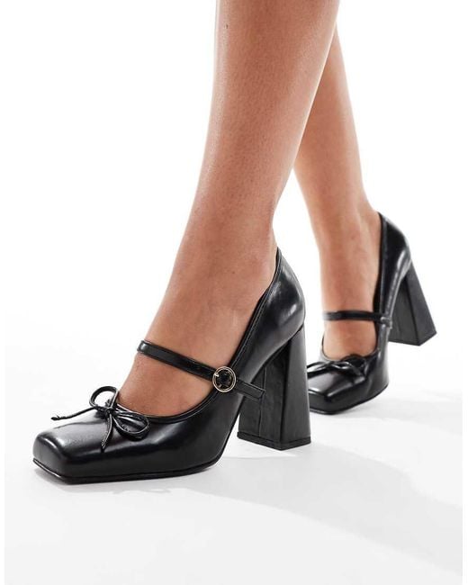 Raid Black Liorra Heeled Ballet Pumps