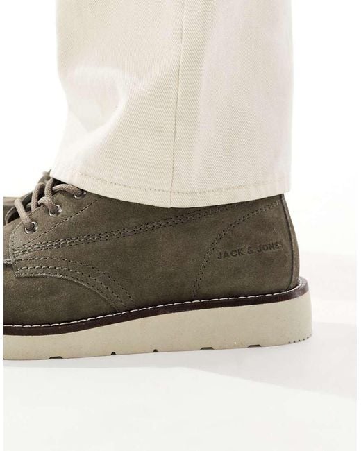 Jack & Jones Brown Suede Lace Up Boot for men