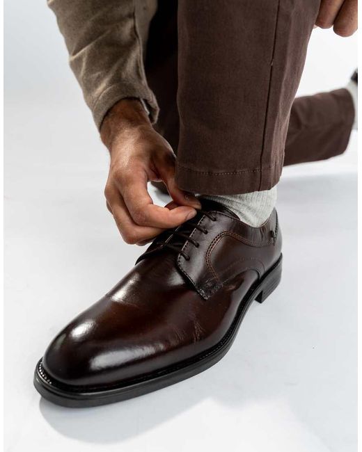 Base London Brown Sleeve Lace Up Shoe for men