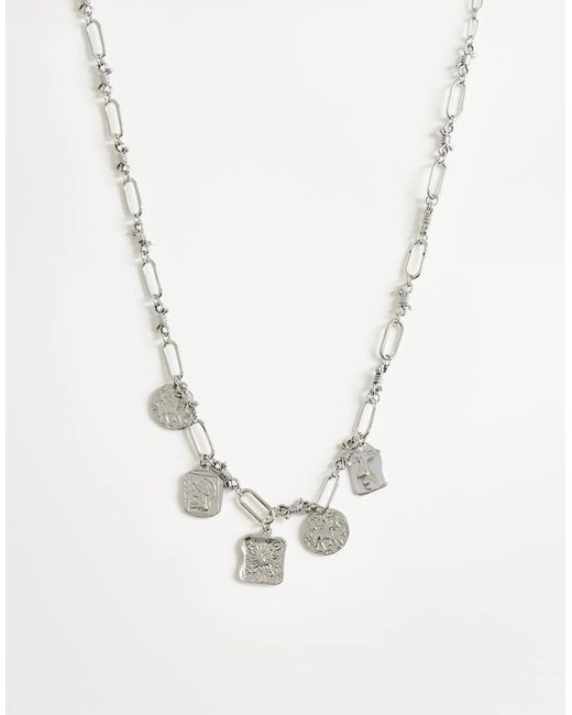 TOPSHOP White Naya Waterproof Stainless Steel Chain Necklace With Charms