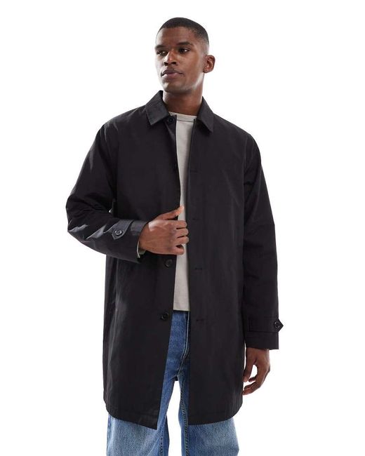 New Look Blue Nylon Car Coat for men