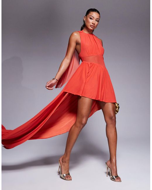 ASOS Red – minikleid aus netzstoffmix