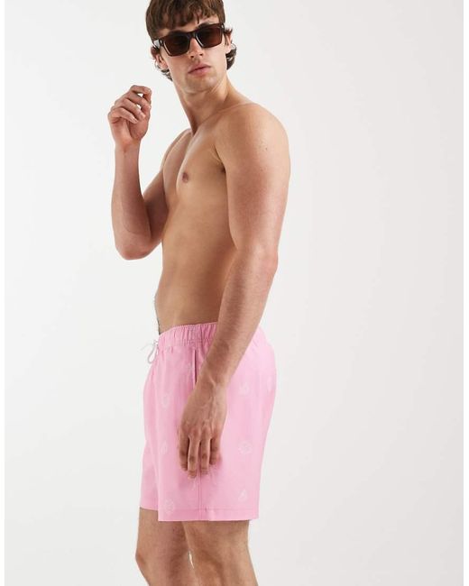 Hollister Pink Swimming Trunks for men