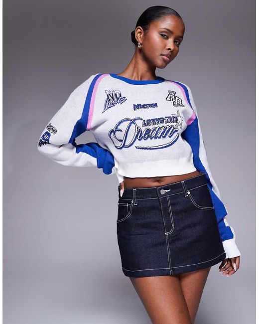 Abrand Jeans Blue Abrand 99 Mid Rise Denim Mini Skirt