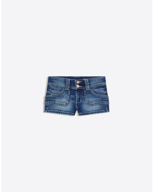 Bershka Blue Denim Mini Shorts