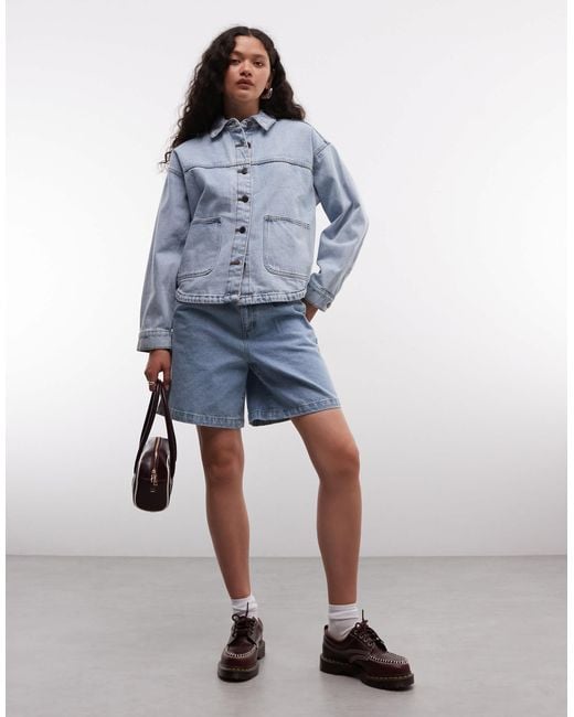 Noisy May Blue Boxy Jacket