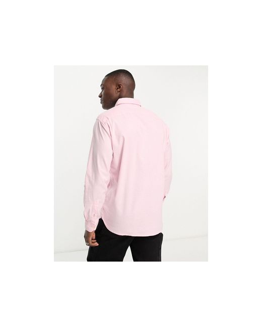 Tommy Hilfiger Pink Flag Logo Oxford Shirt for men