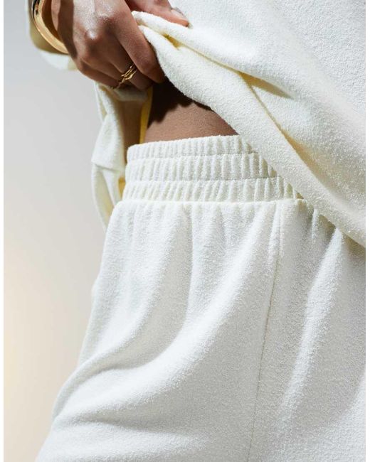 ASOS Natural Textured Knit Short Co-ord