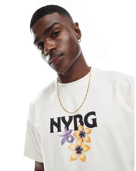 Cotton On White Cotton On Boxy Fit T-shirt With New York Graphic for men