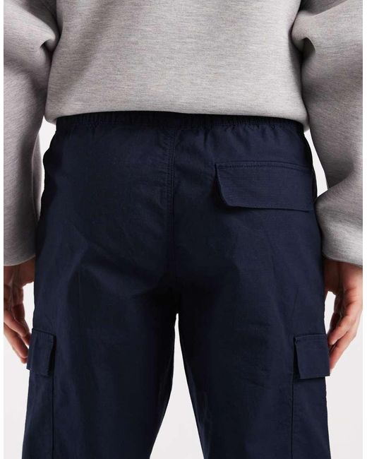 ASOS Blue Slim Pull On Cargo Pants for men