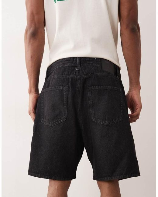 Jack & Jones White Tony Loose Denim Shorts for men