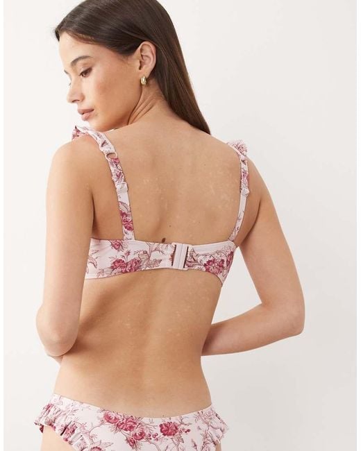 ASOS Multicolor Fuller Bust Flora Underwire Bikini Top