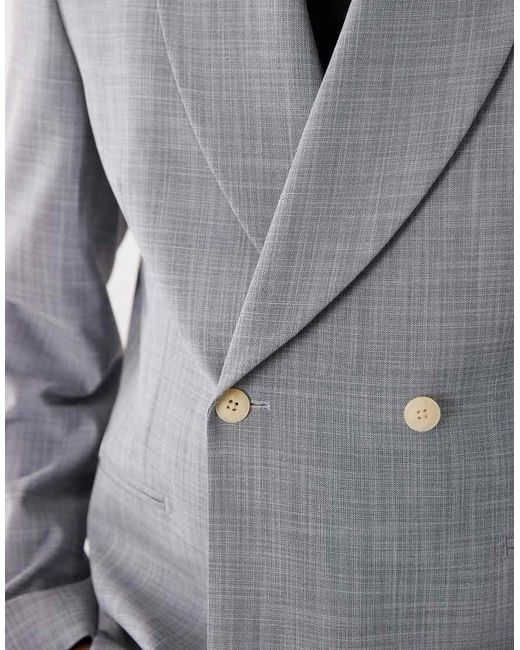 ASOS Gray Linen Look Regular Suit Jacket for men