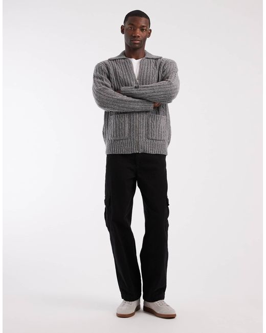 Levi's – pullover aus grobstrick in Gray für Herren