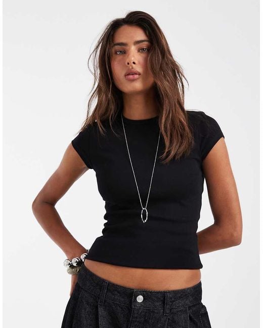 ASOS Black Fitted Short Sleeve Baby Tee