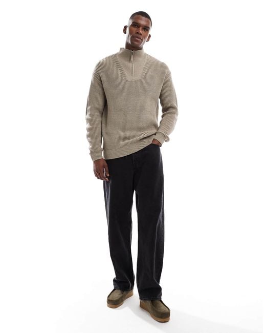 New Look – strickpullover in Natural für Herren
