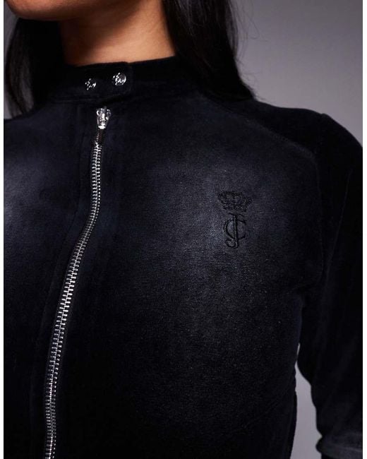 Juicy Couture Blue Vintage Crease Moto Jacket