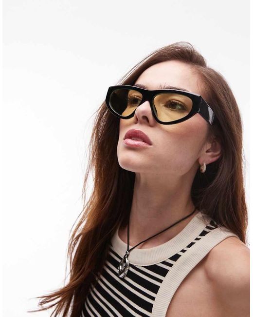 TOPSHOP Multicolor Napoli Angular Sunglasses