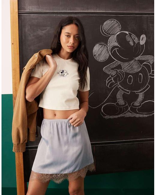 T-Shirt Corta Con Stampa Disney Di Topolino di ASOS in Brown da Uomo