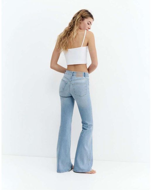 Pull&Bear Blue Skinny Flared Jeans
