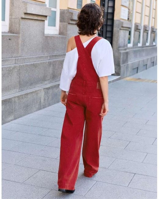 Salopette Lunga di Pull&Bear in Red