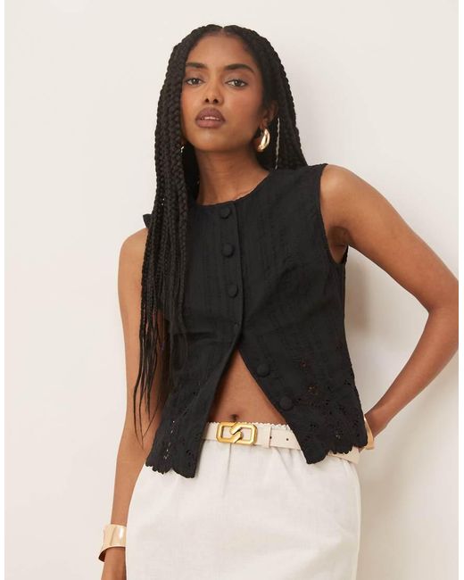 Nobody's Child Black Layla Embroidered Waistcoat