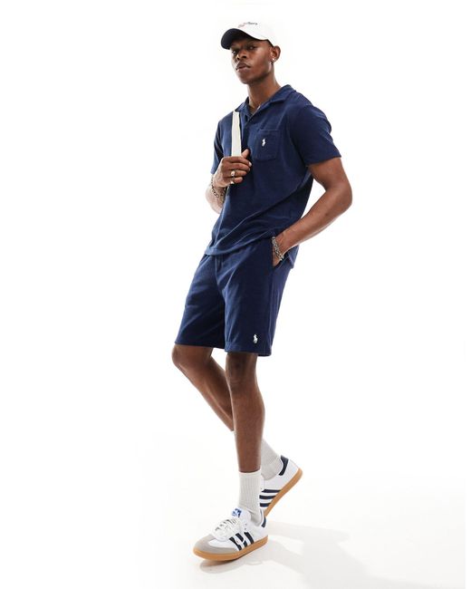 Polo Ralph Lauren Blue Icon Logo Spa Terry Sweat Shorts for men