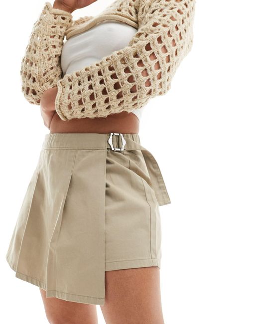 ONLY Natural Pleated Mini Skort