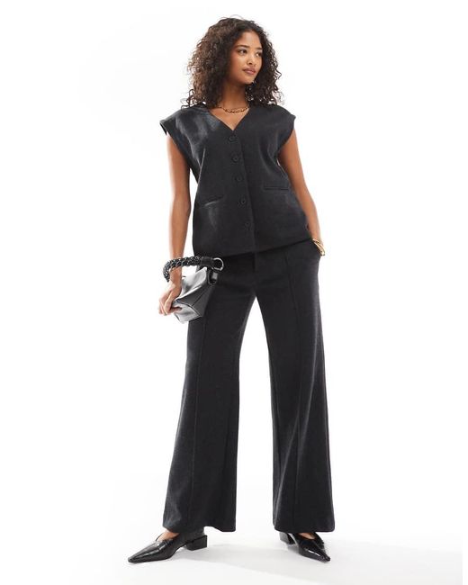 Object Black Structured Boxy Waistcoat Co-ord