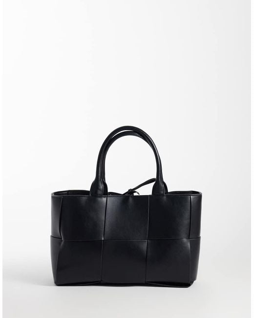Gina Tricot Blue Large Braided Tote Bag