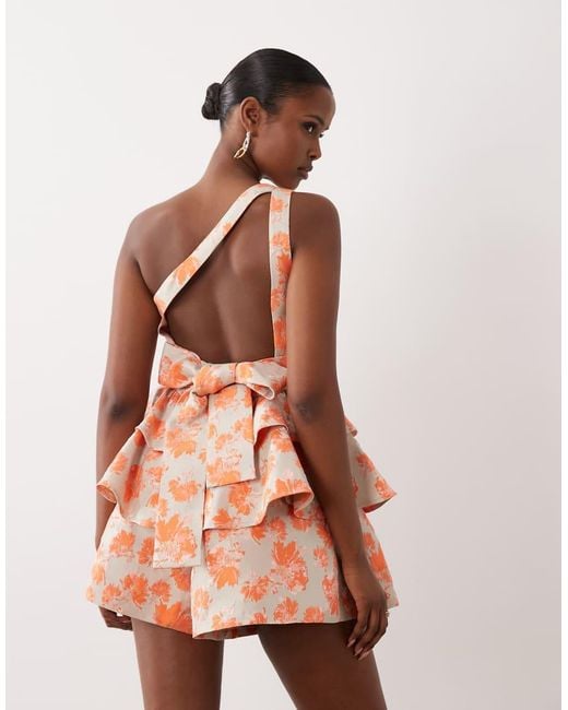 ASOS Multicolor Jacquard One Shoulder Top