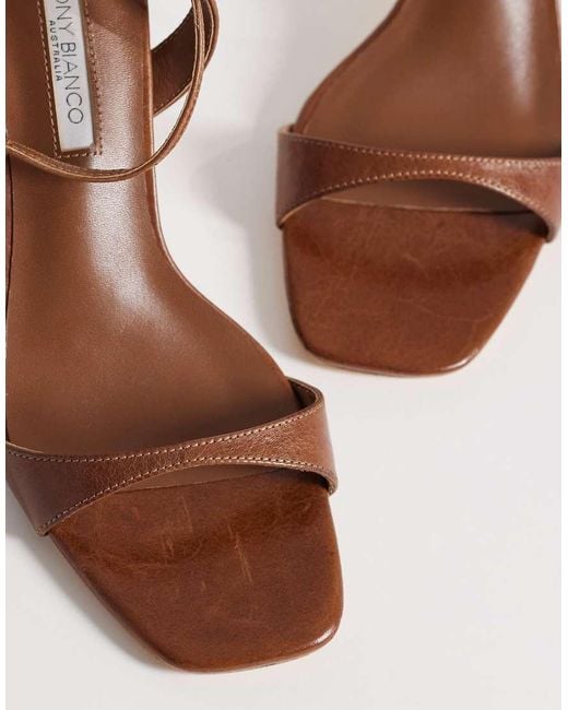 Tony Bianco White Bless Heeled Sandals