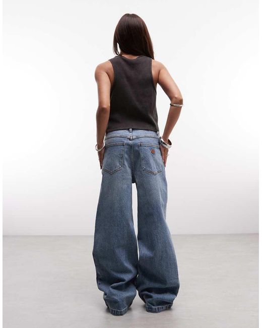 Abrand Jeans Blue Abrand Petite 94 Selena High Waist Wide Leg Jean