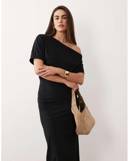 ASOS Black Sleeveless With Scarf Detail Blouson Maxi Dress