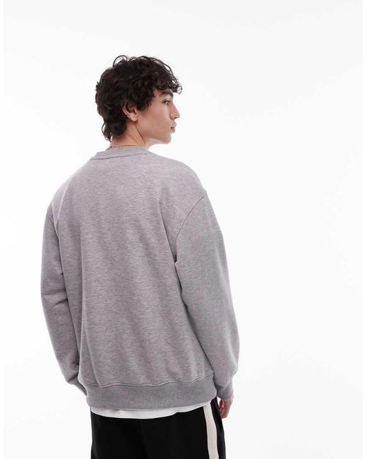 Sudadera Holgada De Topman de hombre de color Gray