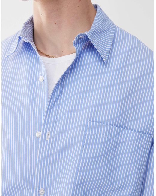Reclaimed (vintage) – kastiges oversize-hemd in Blue für Herren